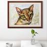 Abyssinean cat painting