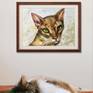 Abyssinean cat painting
