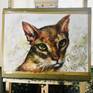 Abyssinean cat painting