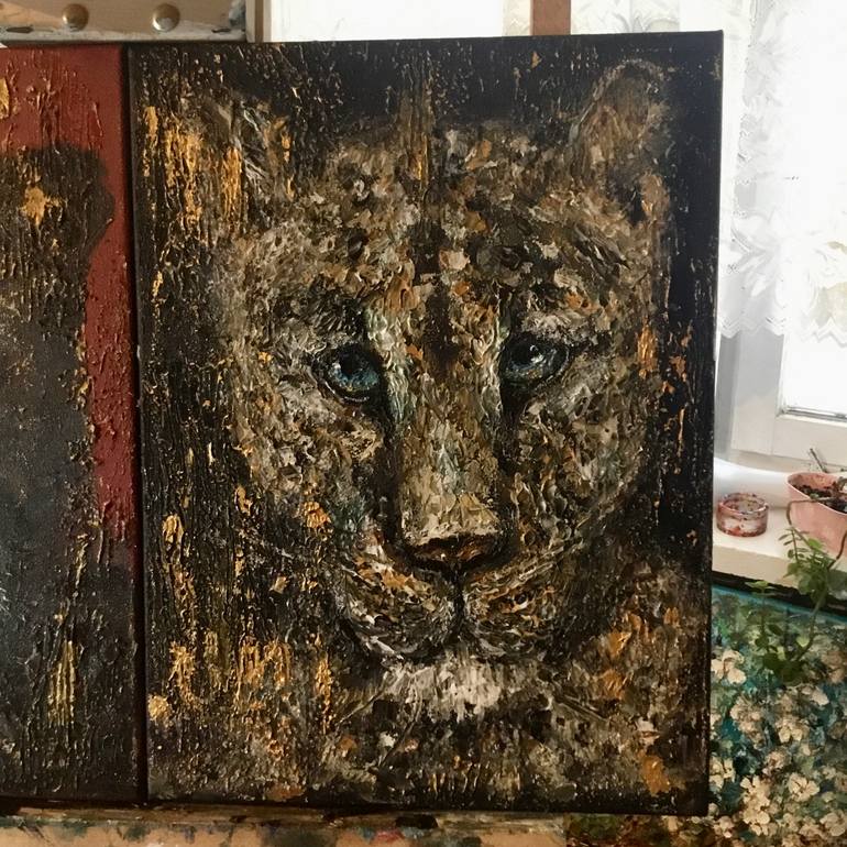Original Portraiture Animal Painting by Raissa Leonova