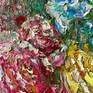 Textured flowers painting