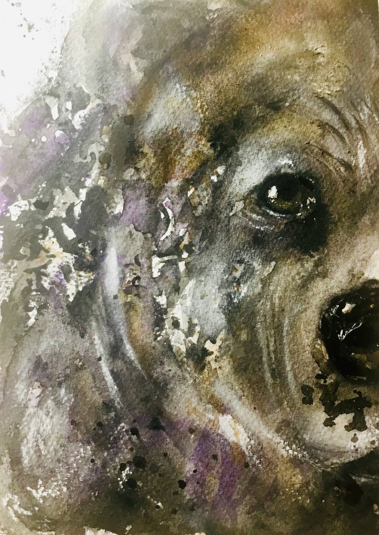 Original Abstract Animal Painting by Raissa Leonova
