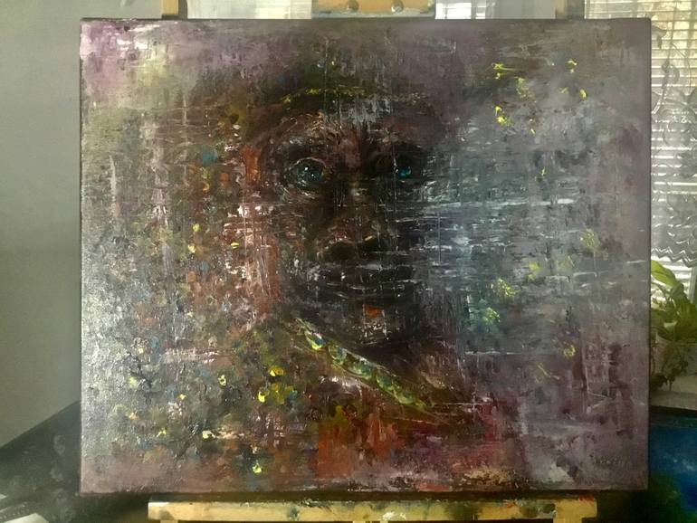 Original Abstract Expressionism Abstract Painting by Raissa Leonova