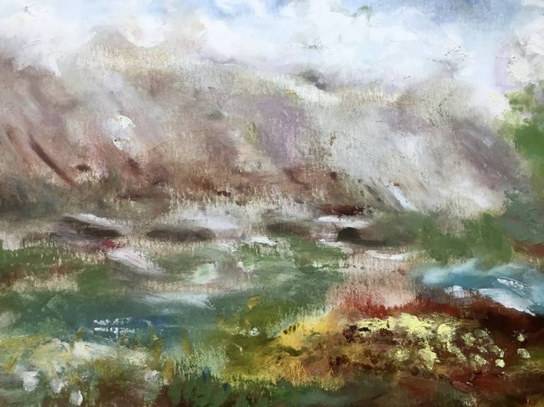 Original Impressionism Landscape Painting by Raissa Leonova