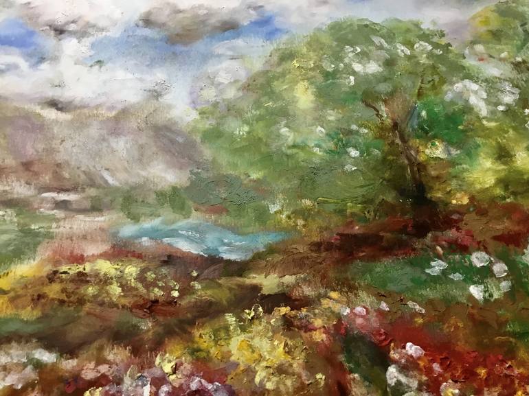 Original Impressionism Landscape Painting by Raissa Leonova