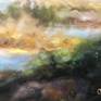 Semi abstract landscape,original soft pastel