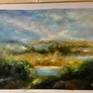 Semi abstract landscape,original soft pastel