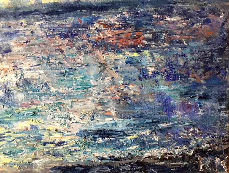 Original Impressionism Abstract Painting by Raissa Leonova