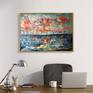 Orange sunset original oil painting