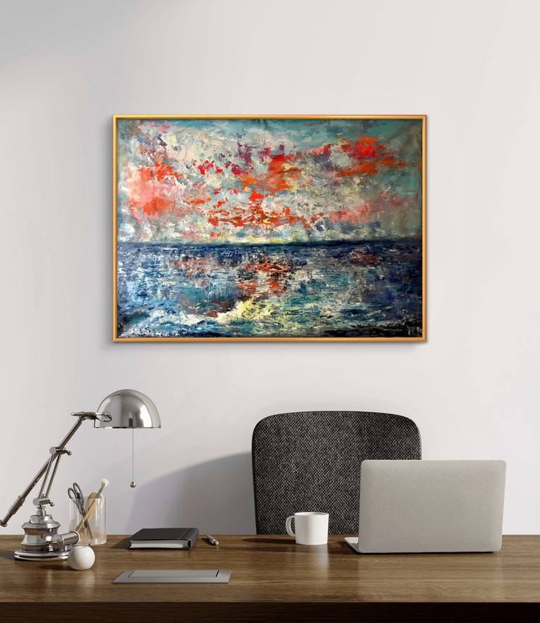 Original Impressionism Abstract Painting by Raissa Leonova