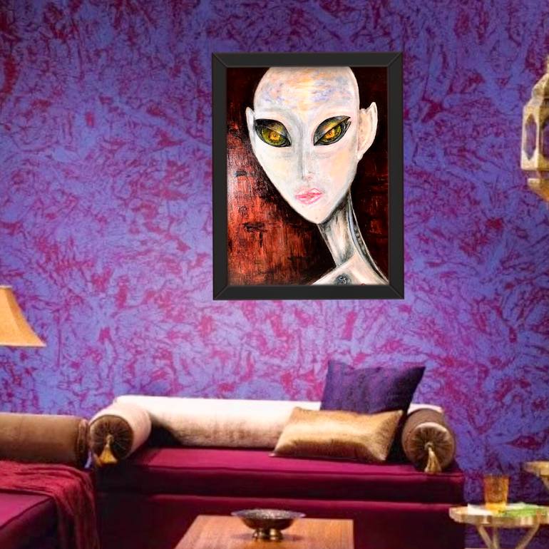 Original Art Deco People Painting by Raissa Leonova