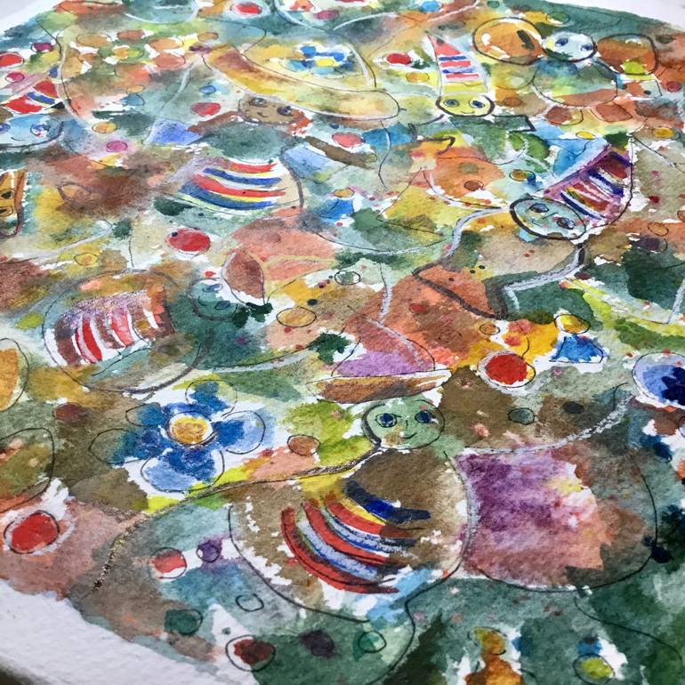 Original Surrealism Abstract Painting by Raissa Leonova