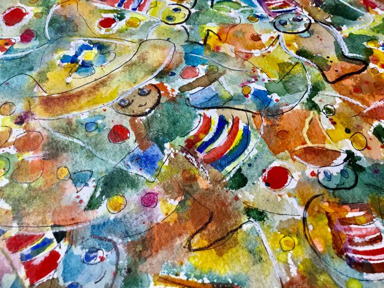 Original Surrealism Abstract Painting by Raissa Leonova