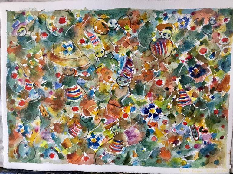 Original Surrealism Abstract Painting by Raissa Leonova