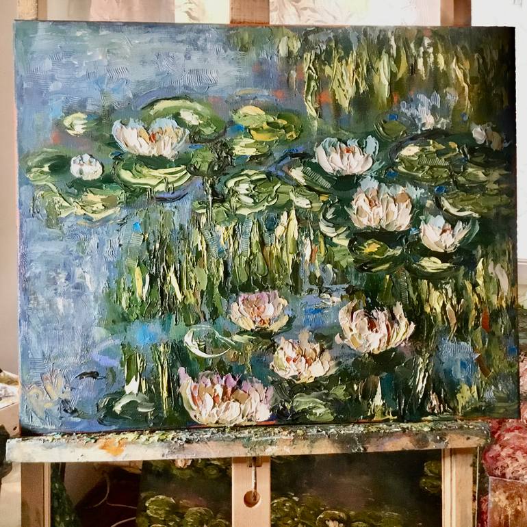 Original Impressionism Landscape Painting by Raissa Leonova
