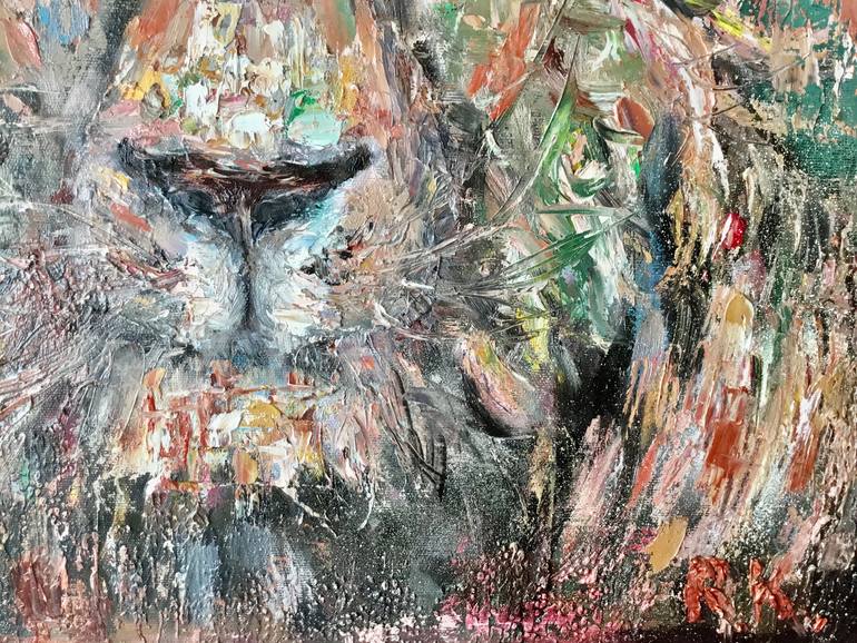 Original Pop Art Animal Painting by Raissa Leonova
