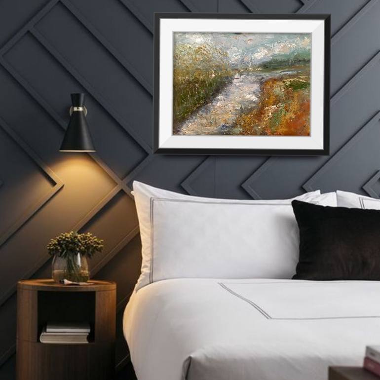 Original Impressionism Abstract Painting by Raissa Leonova