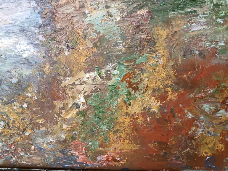 Original Impressionism Abstract Painting by Raissa Leonova