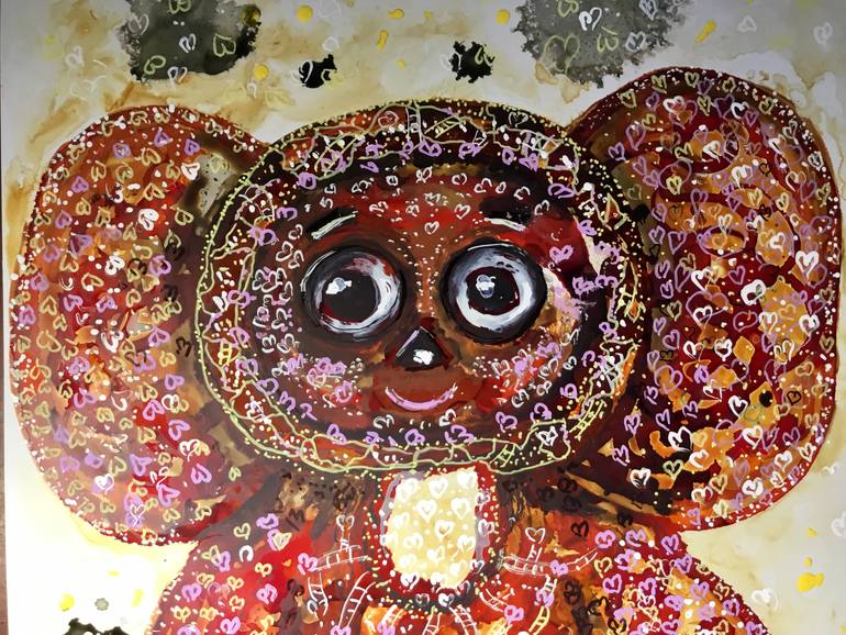 Original Art Deco Humor Painting by Raissa Leonova