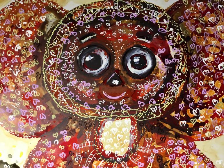 Original Art Deco Humor Painting by Raissa Leonova