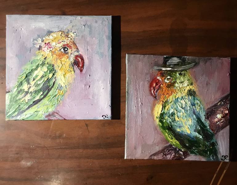 Original Animal Painting by Raissa Leonova