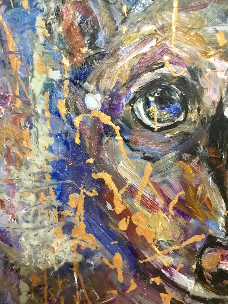 Original Abstract Expressionism Abstract Painting by Raissa Leonova