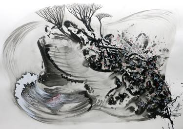 Original Surrealism Landscape Drawings by Esra Kizir Gokcen