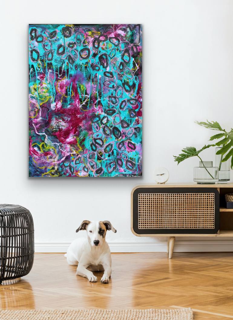 Original Abstract Expressionism Abstract Painting by Lisa Finlayson