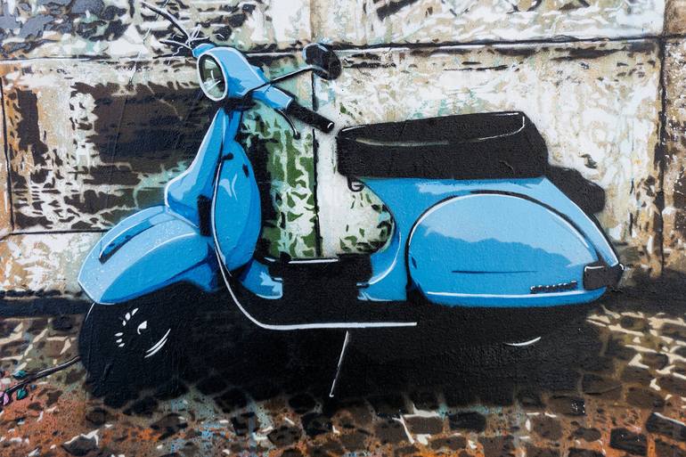 Original Motorcycle Painting by Geoff Cunningham