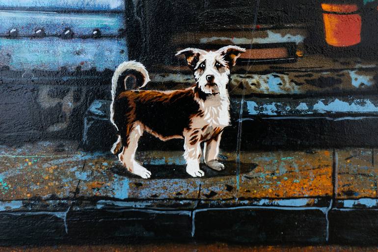 Original Contemporary Dogs Painting by Geoff Cunningham