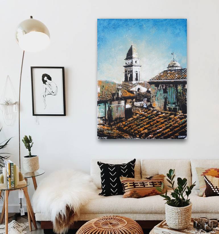 Original Impressionism Cities Painting by Geoff Cunningham