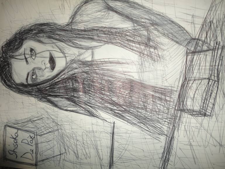 Original Classicism Women Drawing by Giovanni Johnci Fancyrose Caputo