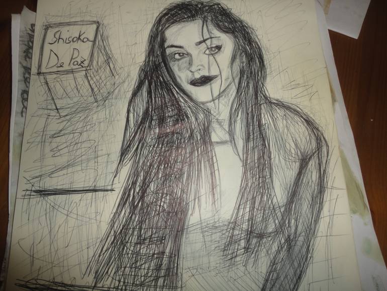 Original Classicism Women Drawing by Giovanni Johnci Fancyrose Caputo