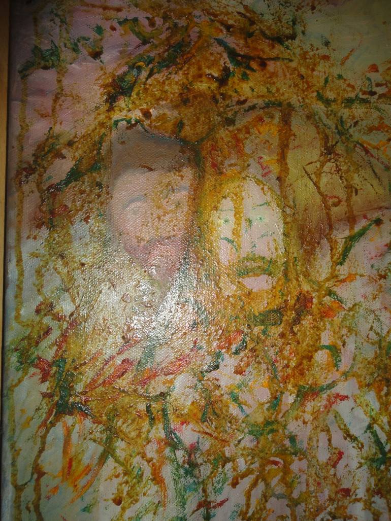 Original Love Painting by Giovanni Johnci Fancyrose Caputo | Dada Art on Canvas | The Youth and the Couple