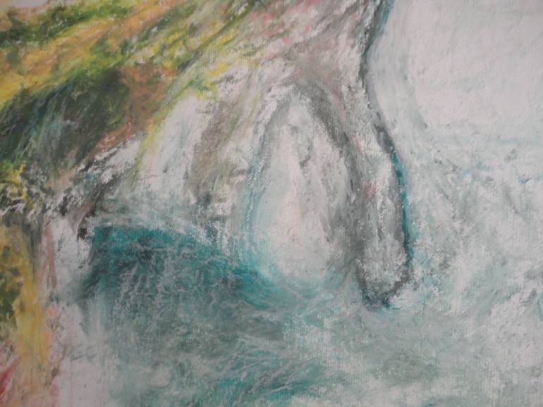 Original Impressionism Beach Painting by Giovanni Johnci Fancyrose Caputo