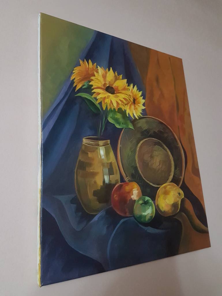 Original Floral Painting by Anahit Yesayan