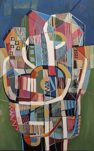 Original Cubism Abstract Paintings by Angela Navarro