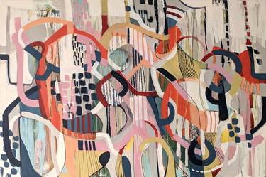 Saatchi Art Artist Angela Navarro; Painting, “The adventure of life: Trying hard with beige” #art