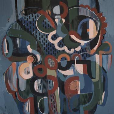 Original Abstract Expressionism Abstract Mixed Media by Angela Navarro