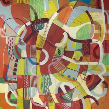 Original Abstract Expressionism Abstract Mixed Media by Angela Navarro