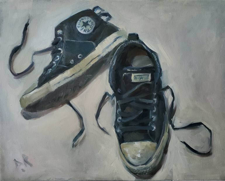 Stillife with Converse All Star Shoes Painting by Daria Rosenberger |  Saatchi Art