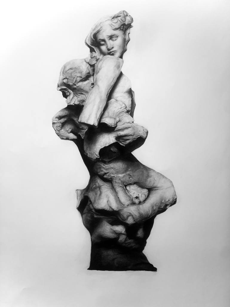 Original Figurative People Drawing by Linn De Lange