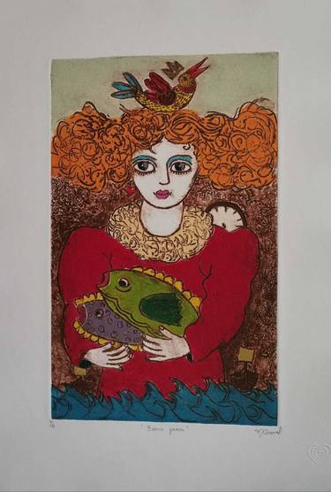 Original Figurative Culture Printmaking by ana Maldonado