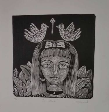 Original Figurative Women Printmaking by ana Maldonado