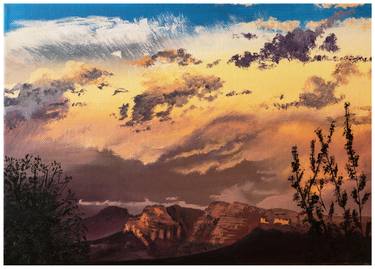 Print of Landscape Paintings by Santjie Viljoen