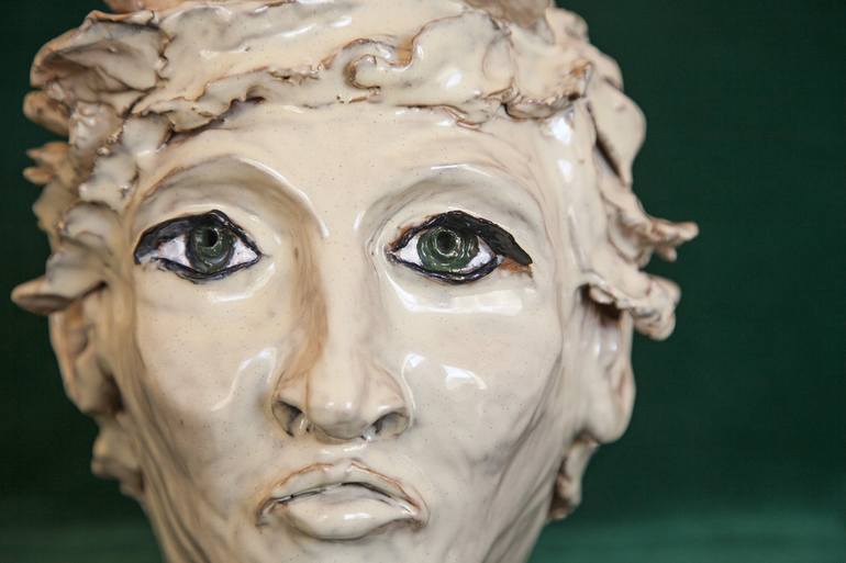 Original Figurative Portrait Sculpture by Elena Uljancic