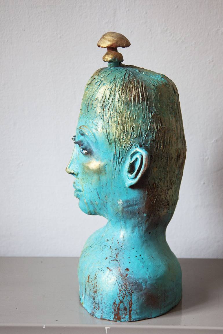 Original Figurative Portrait Sculpture by Elena Uljancic