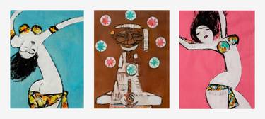 Omar Khayyam and his Gurias (triptych) thumb