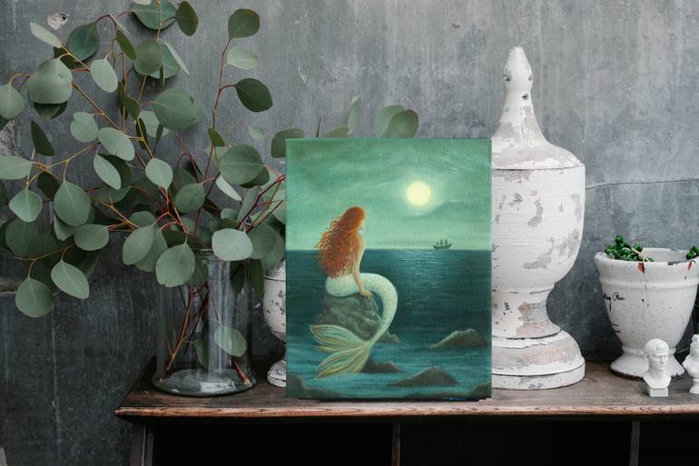 Original Surrealism Fantasy Painting by Aleksandra Stachura