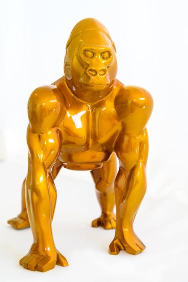 Gorilla- My Inner Strength Bronze Sculpture | Handmade thumb